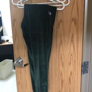 Large Forest Green Champion Velour Joggers